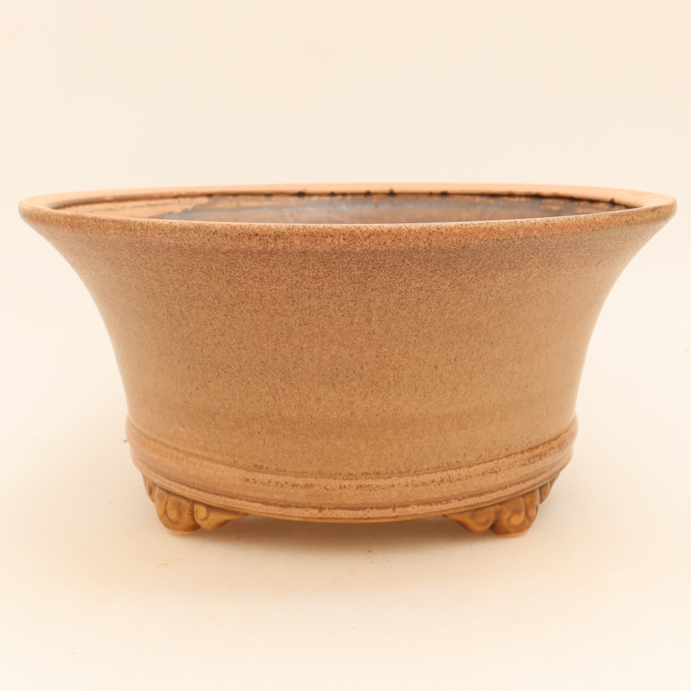 Ceramiczna miska do bonsai 24,5 x 24,5 x 11 cm, kolor różowy