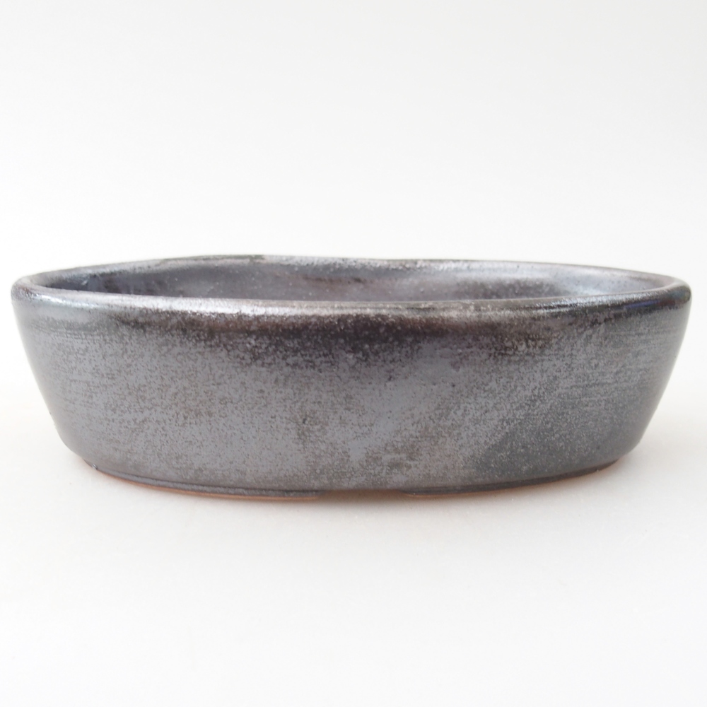 Ceramiczna miska do bonsai 15 x 9,5 x 4 cm, kolor metaliczny
