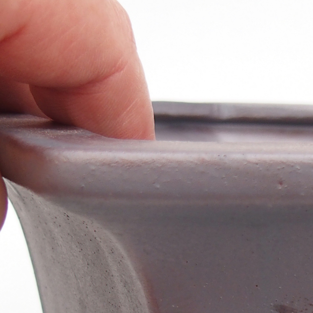 Ceramiczna miska na bonsai 18 x 16 x 9 cm, kolor metaliczny