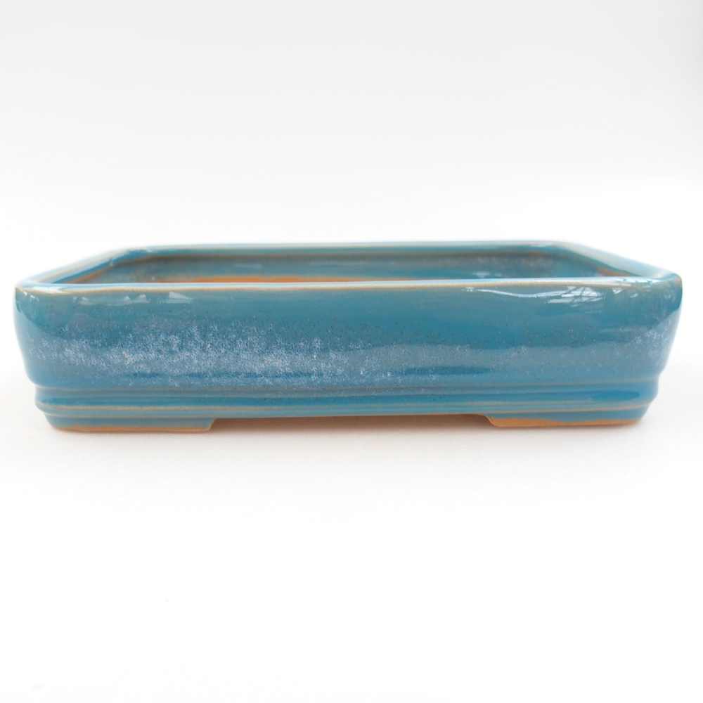 Ceramiczna miska bonsai 18 x 13 x 4 cm, kolor niebieski