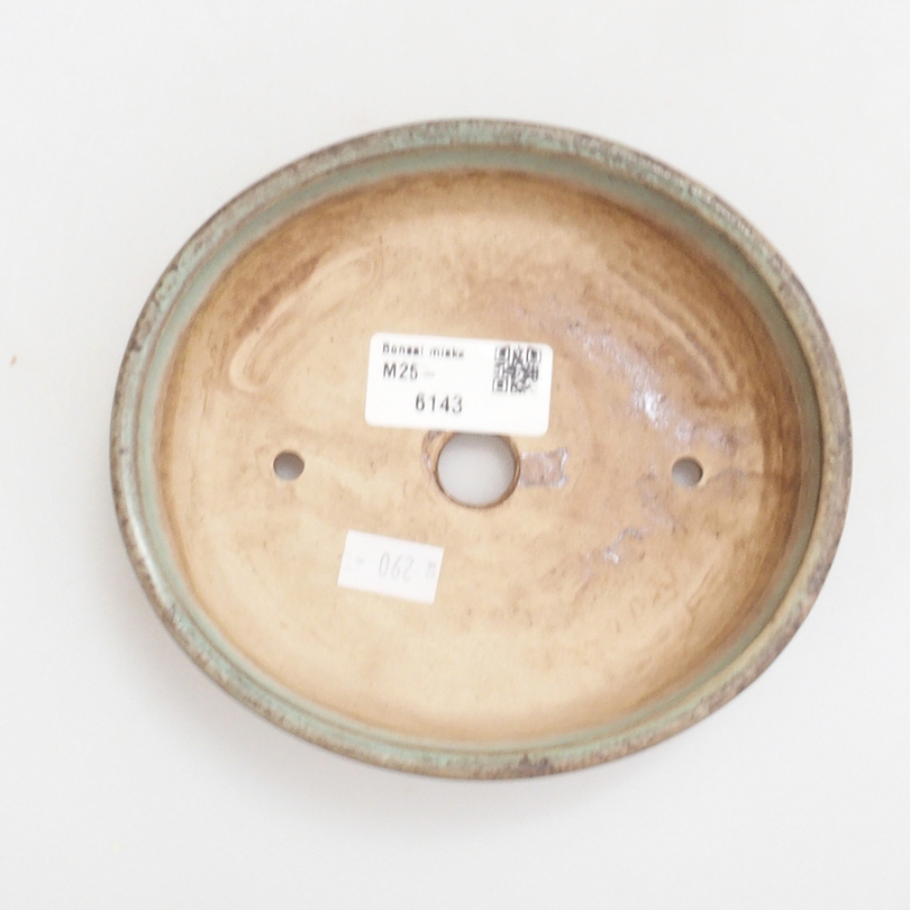 Ceramiczna miska do bonsai 15 x 13,5 x 3,5 cm, kolor zielony