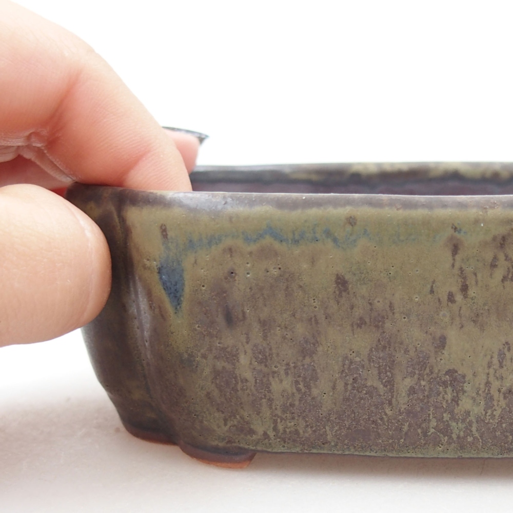Ceramiczna miska bonsai 16 x 12 x 4,5 cm, kolor brązowy