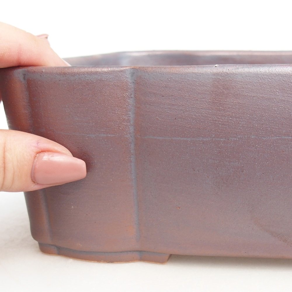 Ceramiczna miska bonsai 21 x 17 x 7 cm, kolor metaliczny