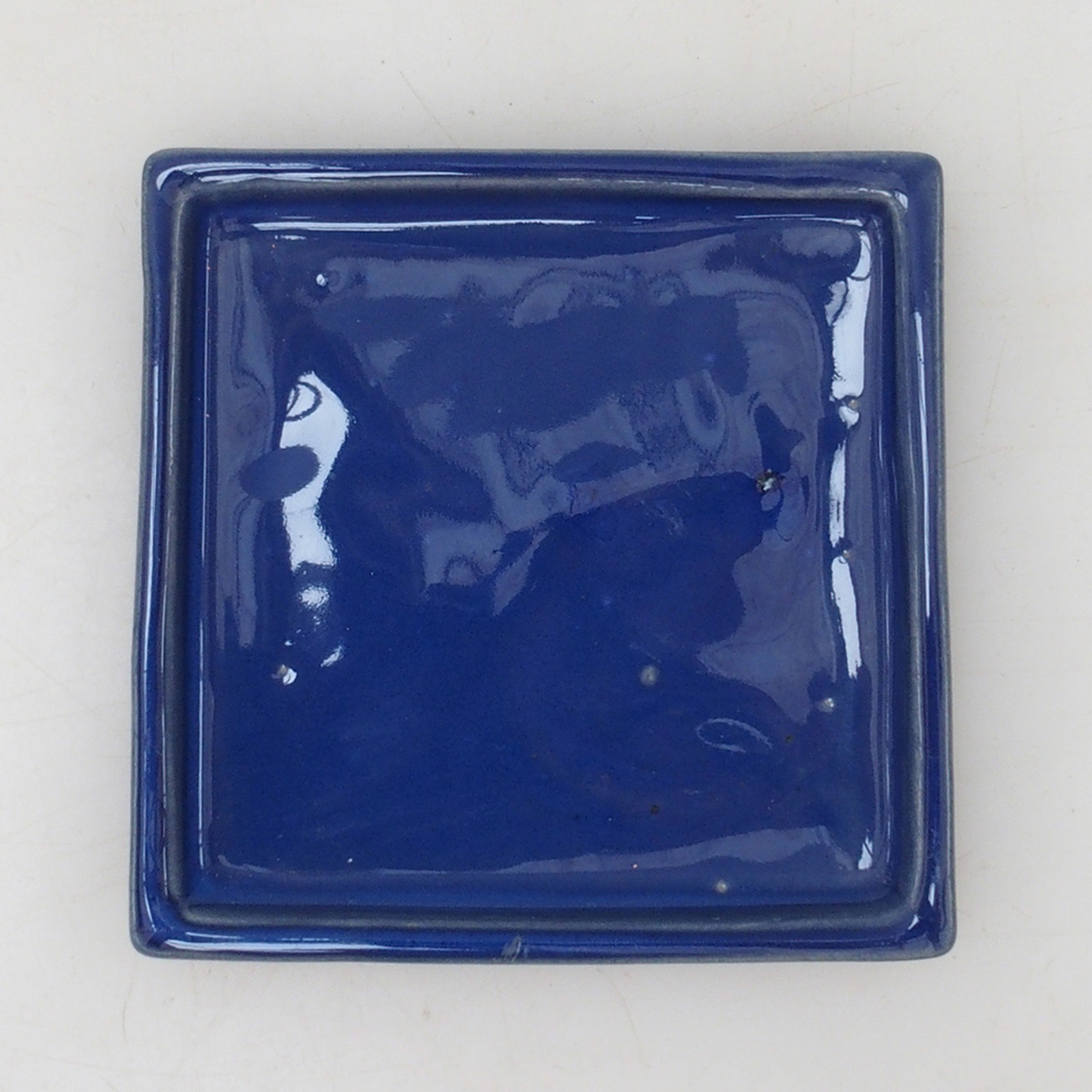 Bonsai bowl square M - 10 x 10 x 1,5 cm - niebieski