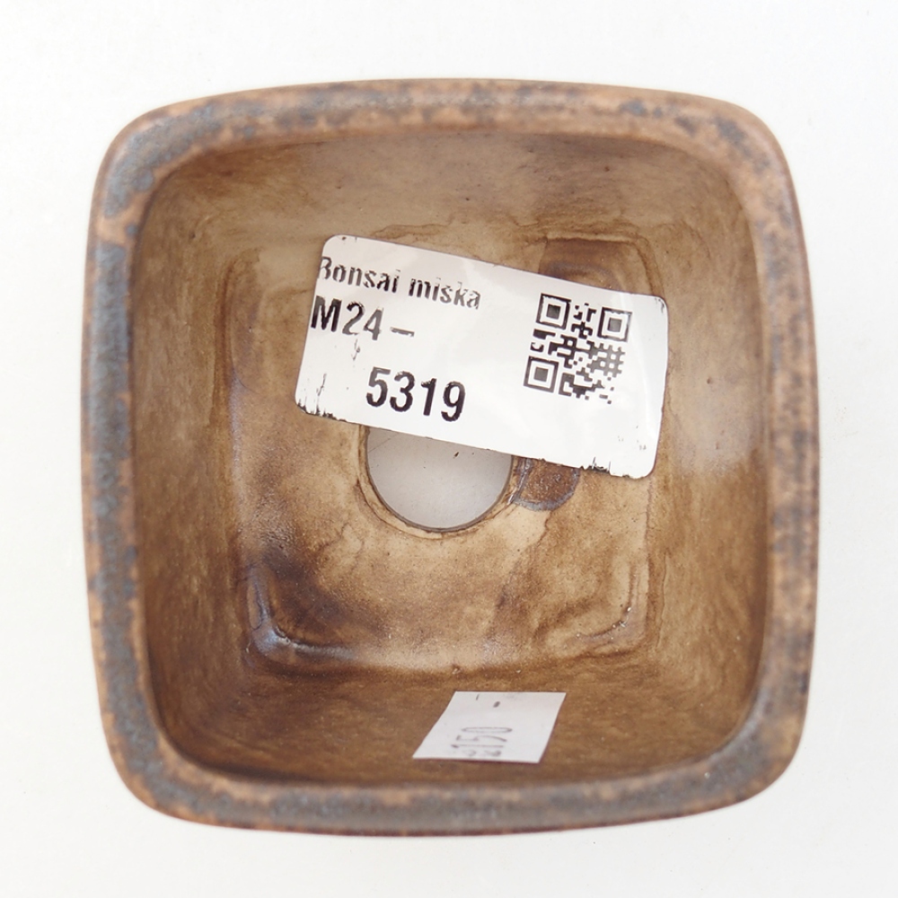 Ceramiczna miska bonsai 6 x 6 x 4,5 cm, kolor różowy