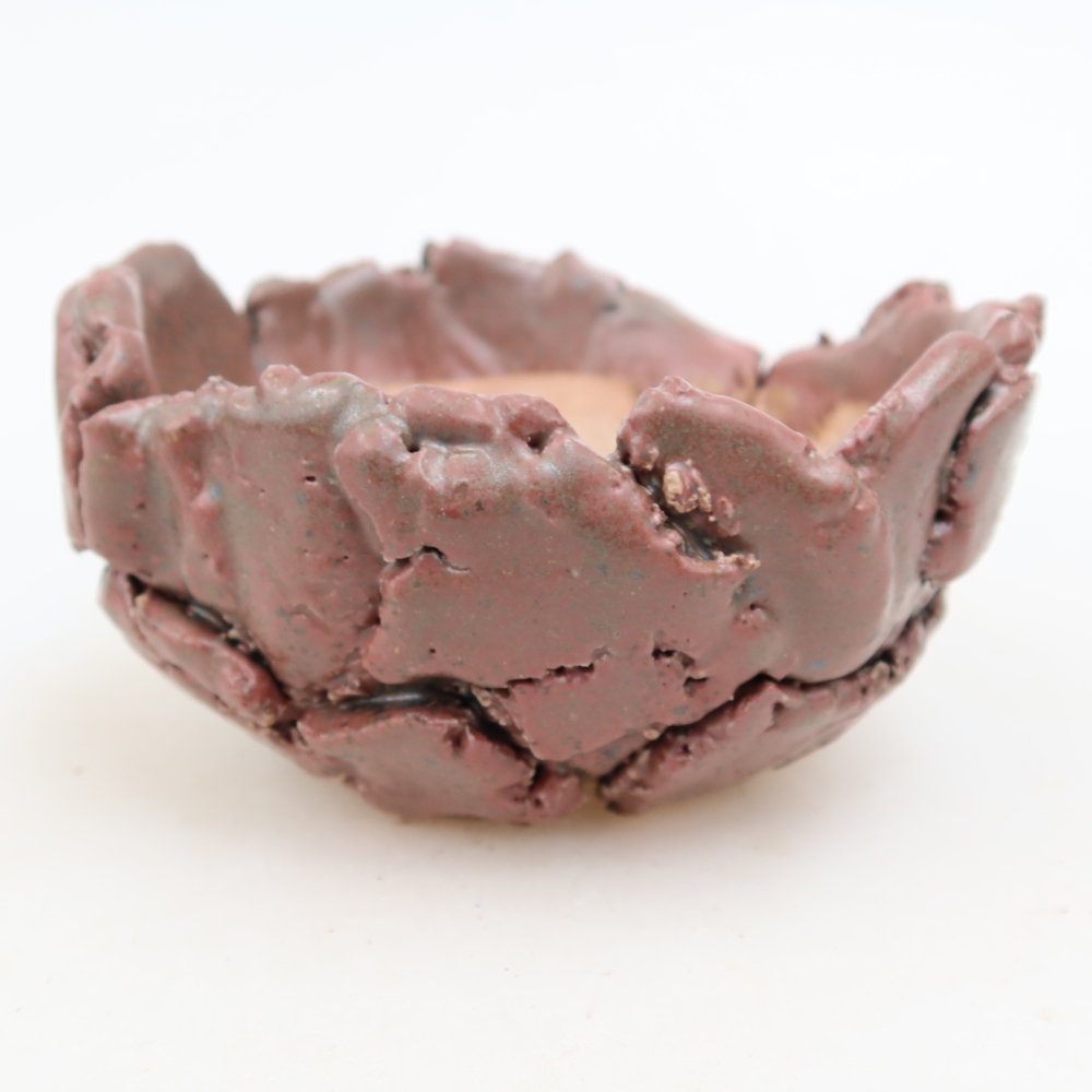 Ceramiczna skorupka  10,5 x 10,5 x 6 cm, kolor różowy
