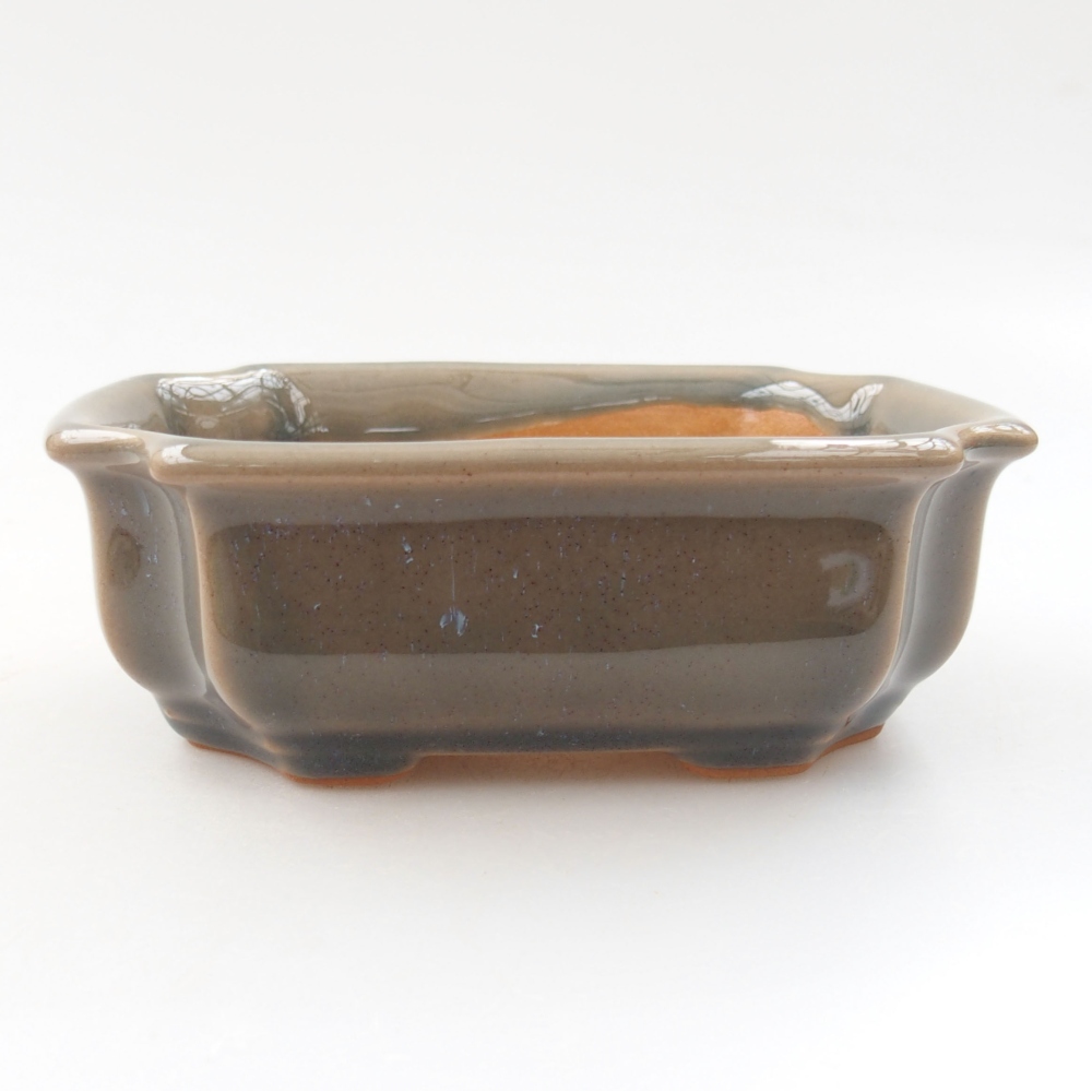 Ceramiczna miska bonsai 12 x 9 x 4,5 cm, kolor szary