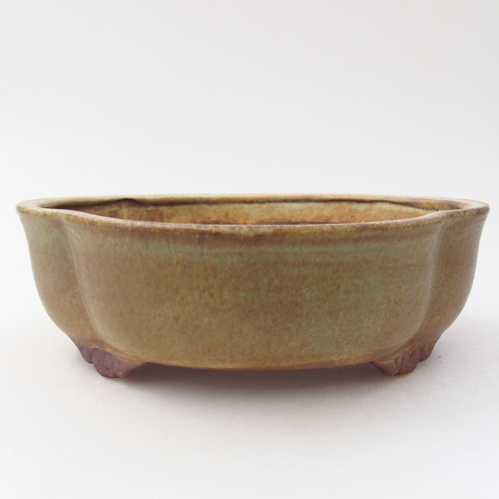 Ceramiczna miska do bonsai 17 x 15 x 5,5 cm, zielona