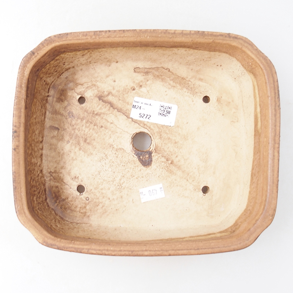 Ceramiczna miska do bonsai 21 x 18 x 6  cm, kolor różowy