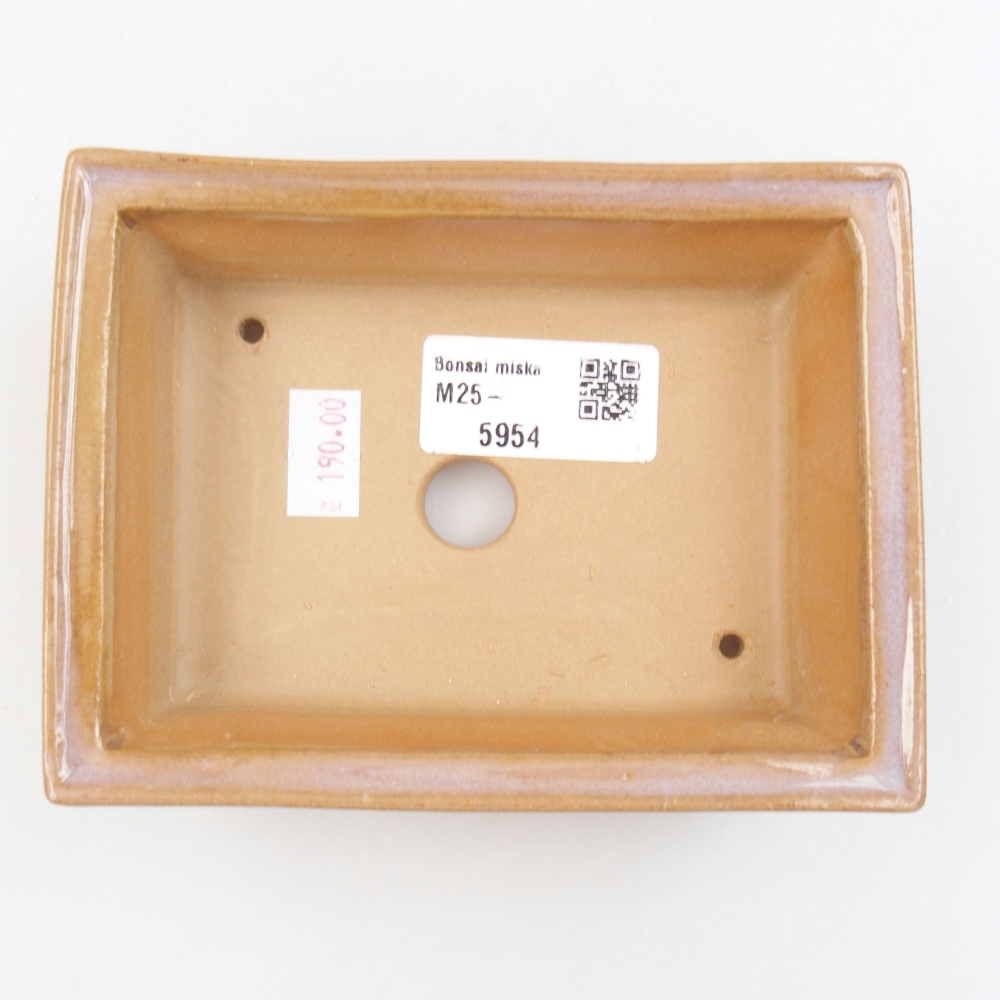 Ceramiczna miska bonsai 13 x 10 x 4 cm, kolor beżowy