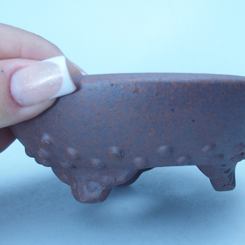 Miska 11 x 11 x 4 cm brązowa