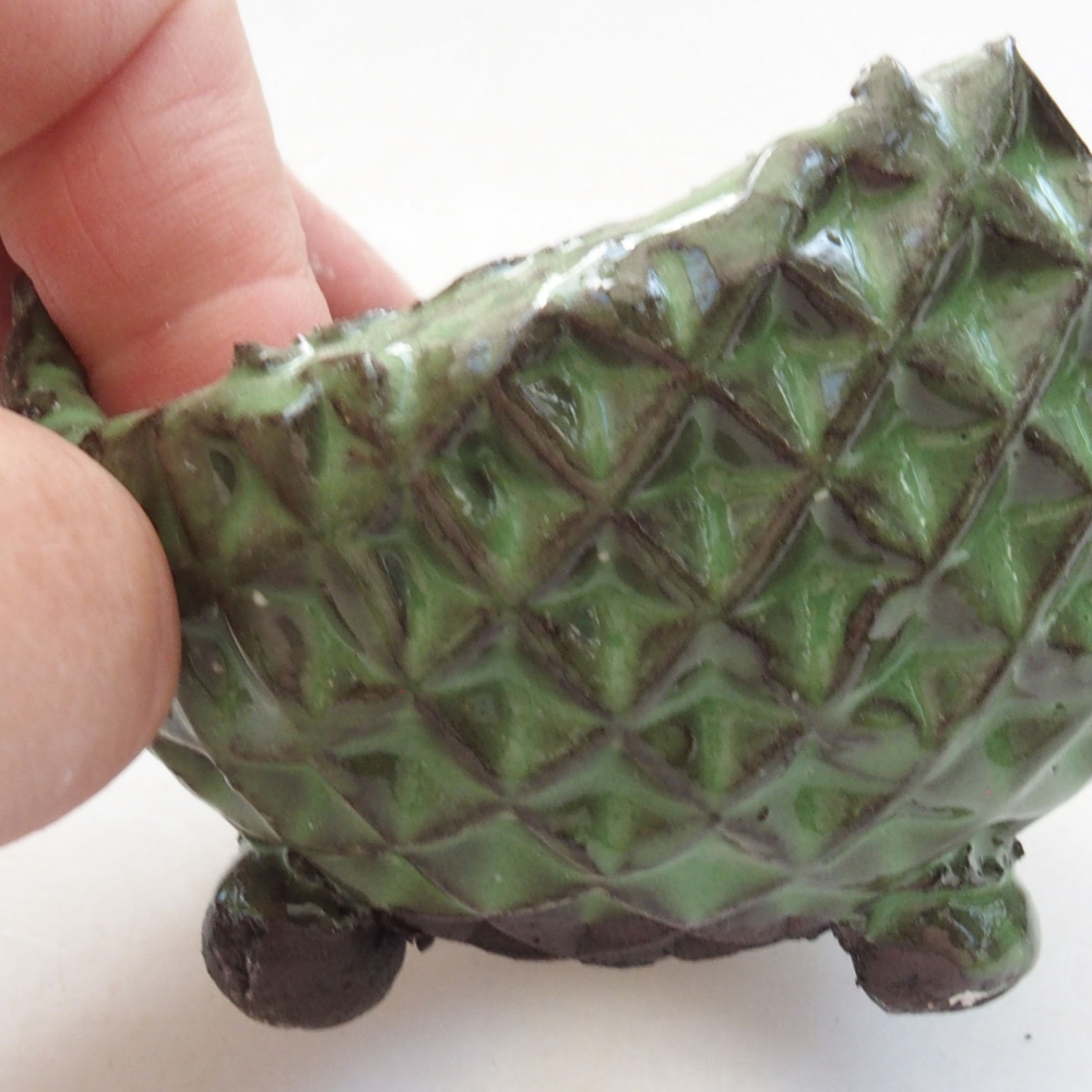 Muszla ceramiczna 7 x 7 x 5 cm, kolor zielony