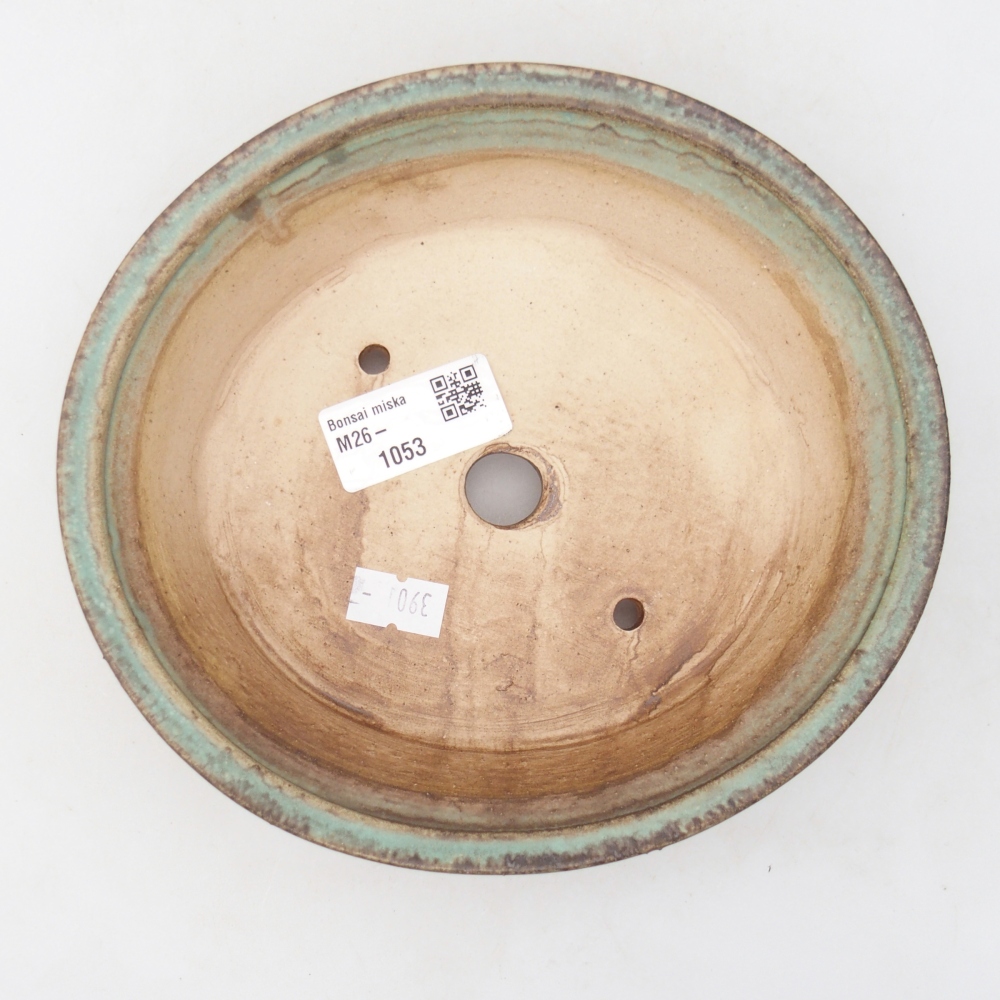 Ceramiczna miska do bonsai 17,5 x 16 x 5 cm, zielona