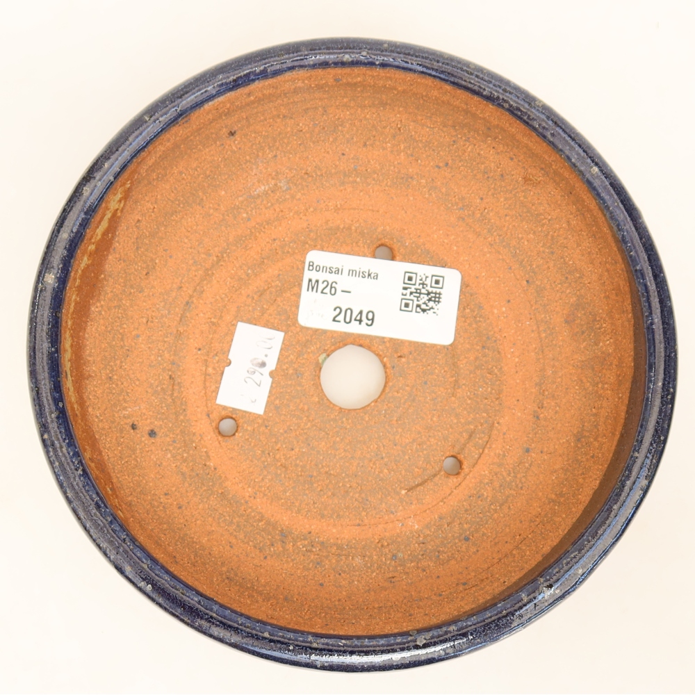 Ceramiczna miska do bonsai 14,5 x 14,5 x 4,5 cm, kolor niebieski