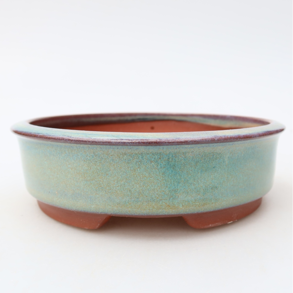 Ceramiczna miska do bonsai 15 x 15 x 4,5 cm, zielona