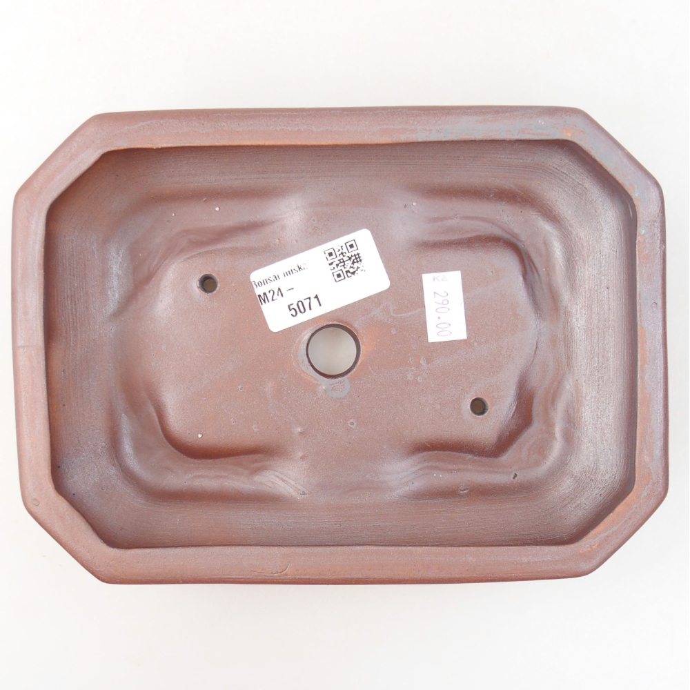 Ceramiczna miska bonsai 18,5 x 13,5 x 4 cm, kolor metaliszny