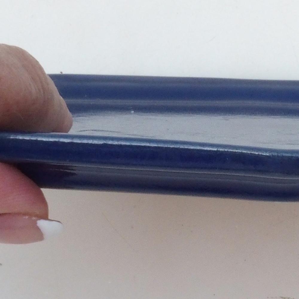 Ceramiczna miska H51 -18,5 x 14,5 x 1 cm - niebieska