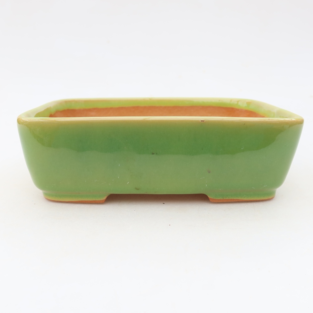 Ceramiczna miska do bonsai 15 x 12,5 x 4,5 cm, kolor zielony