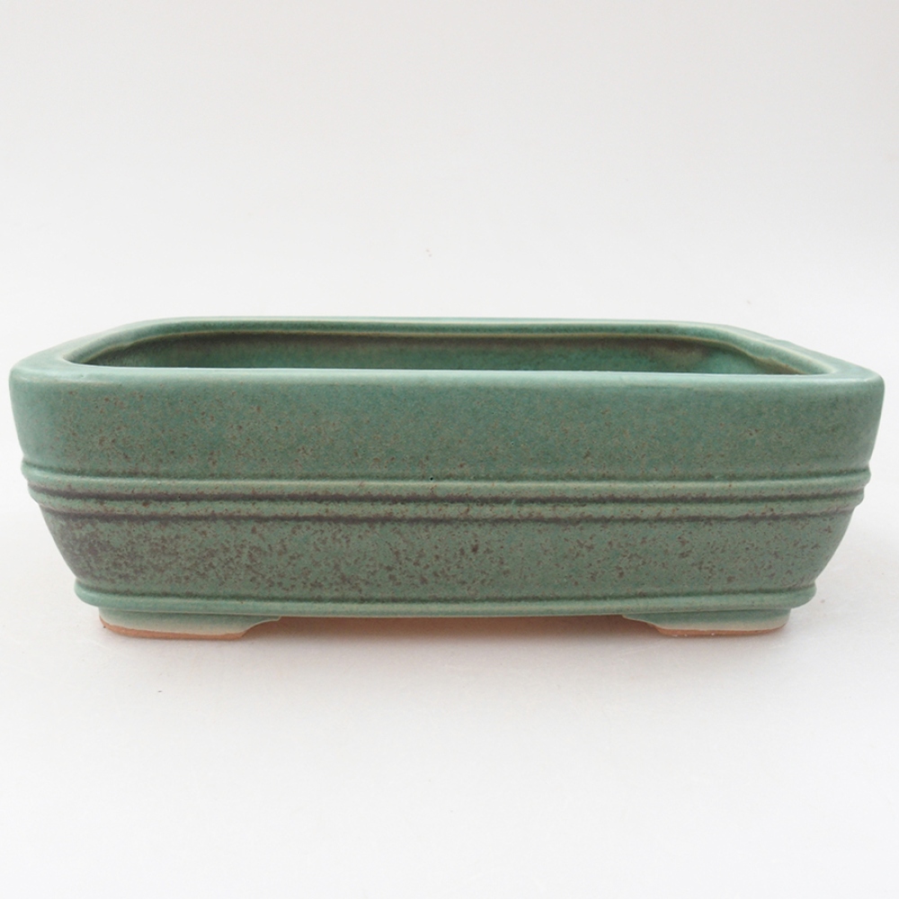 Ceramiczna miska bonsai 17 x 12 x 5,5 cm, kolor zielony