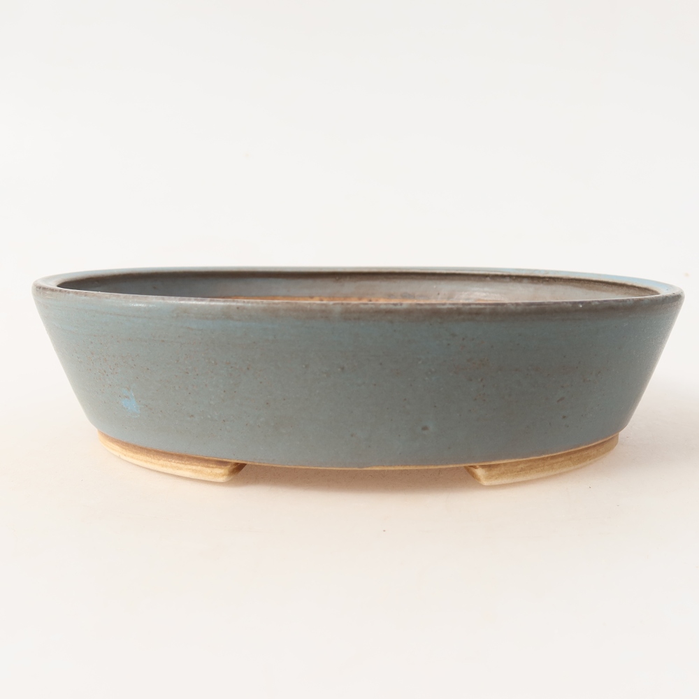Ceramiczna miska do bonsai 18,5 x 16,5 x 4,5 cm, kolor niebieski