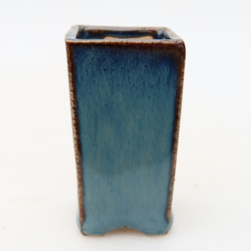 Ceramiczna miseczka do bonsai 3 x 3 x 5,5 cm, kolor niebieski
