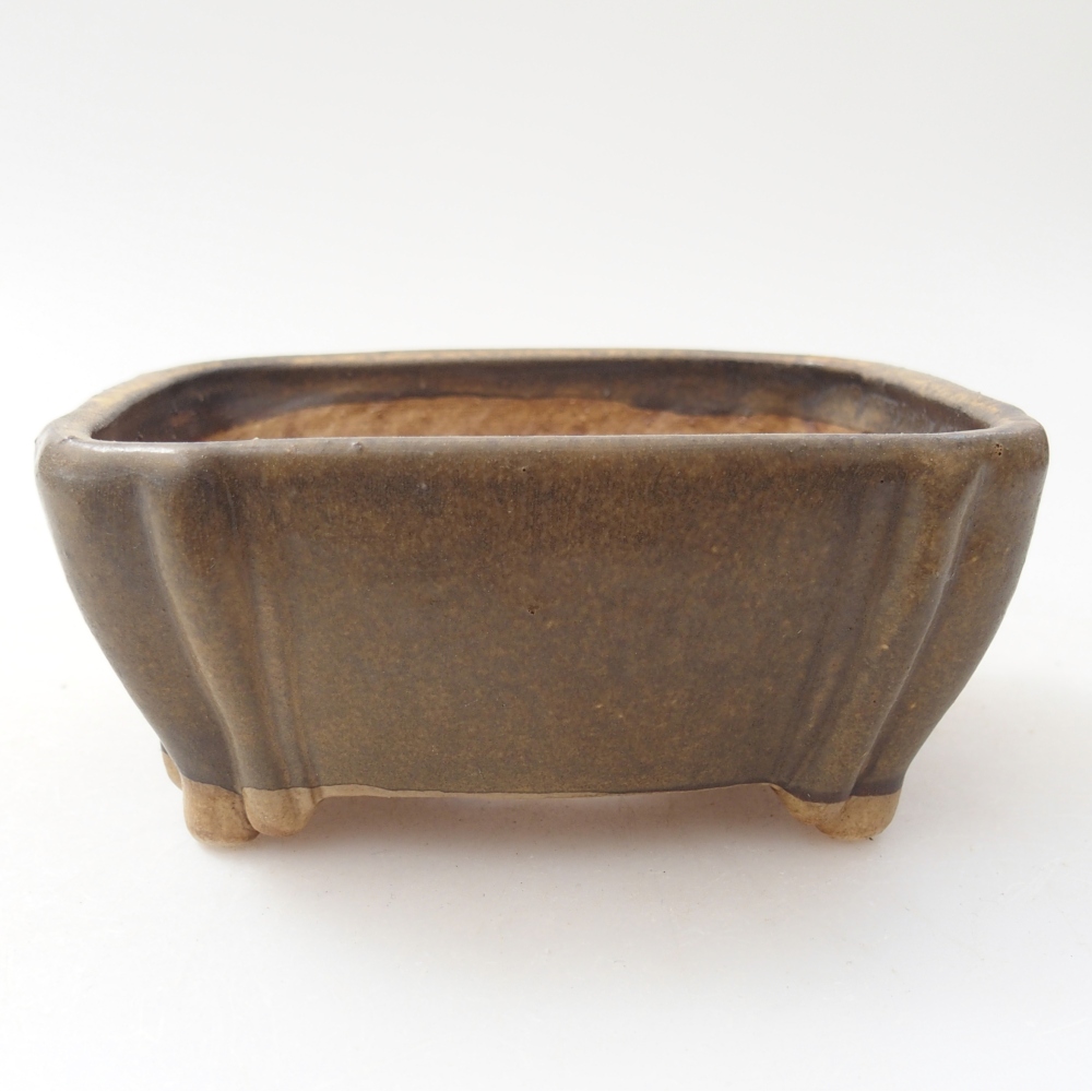 Ceramiczna miska do bonsai 10 x 9 x 5 cm, brązowa