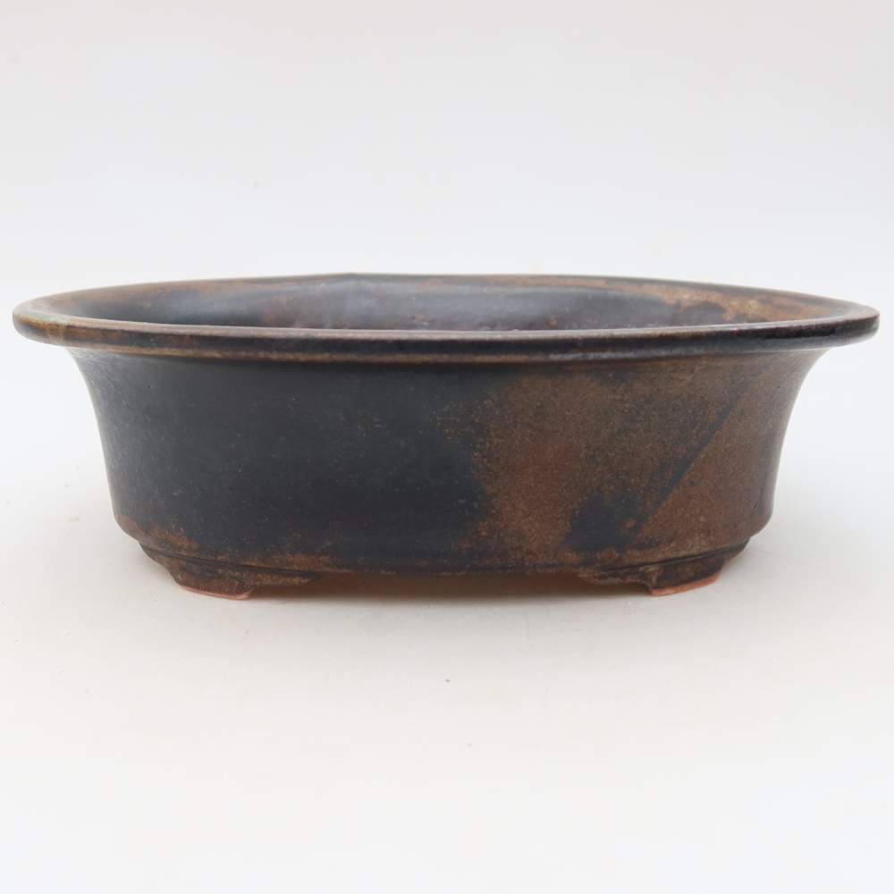 Ceramiczna miska do bonsai 22,5 x 17,5 x 6,5 cm, kolor brązowy