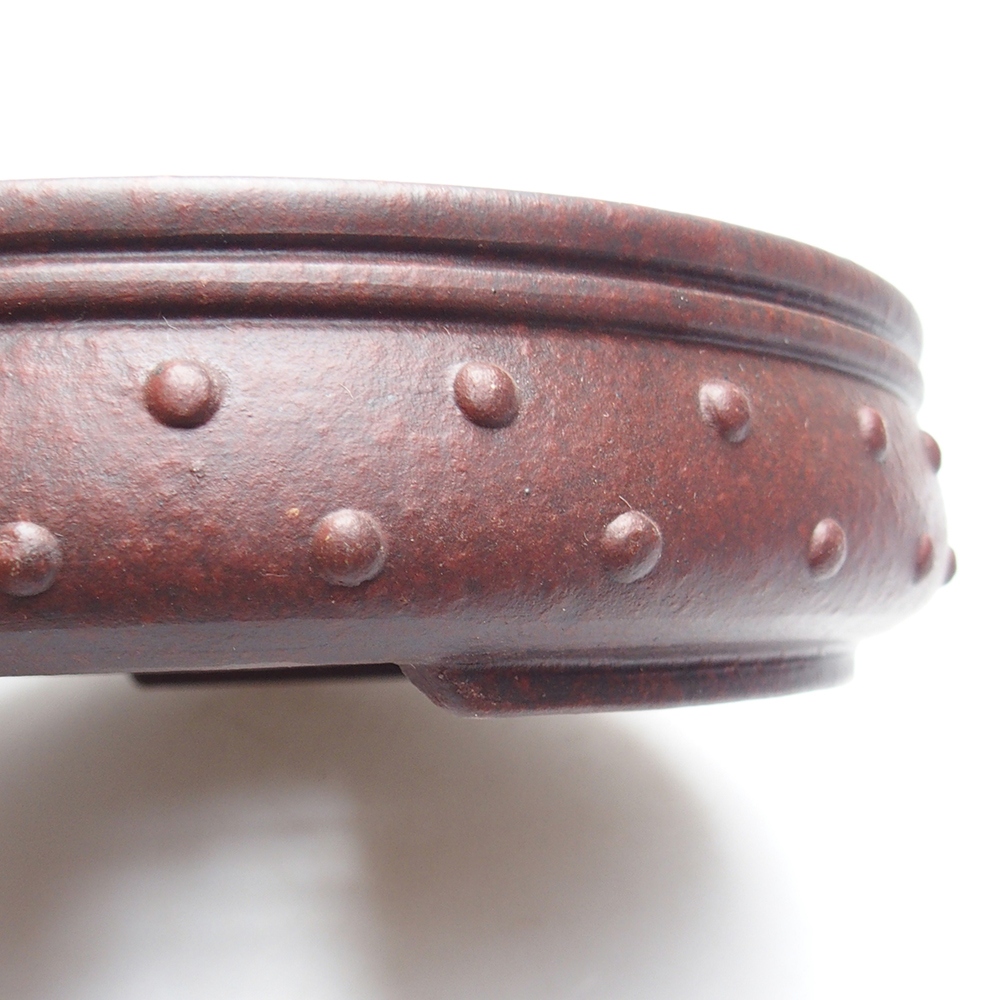 Miska 18 x 18 x 4 cm brązowo-czerwona