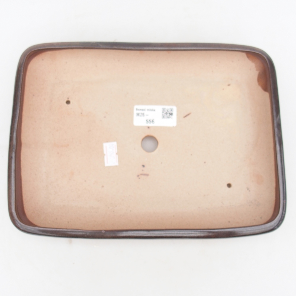 Ceramiczna miska do bonsai 24 x 17,5 x 4 cm, brązowa