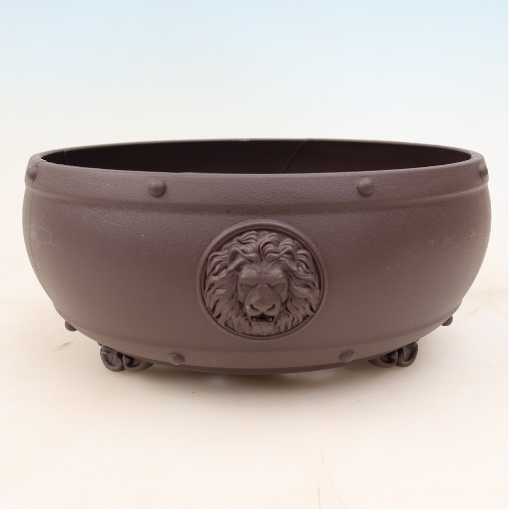 Plastikowa miska do bonsai MP-26, brązowa – 20 x 20 x 9 cm
