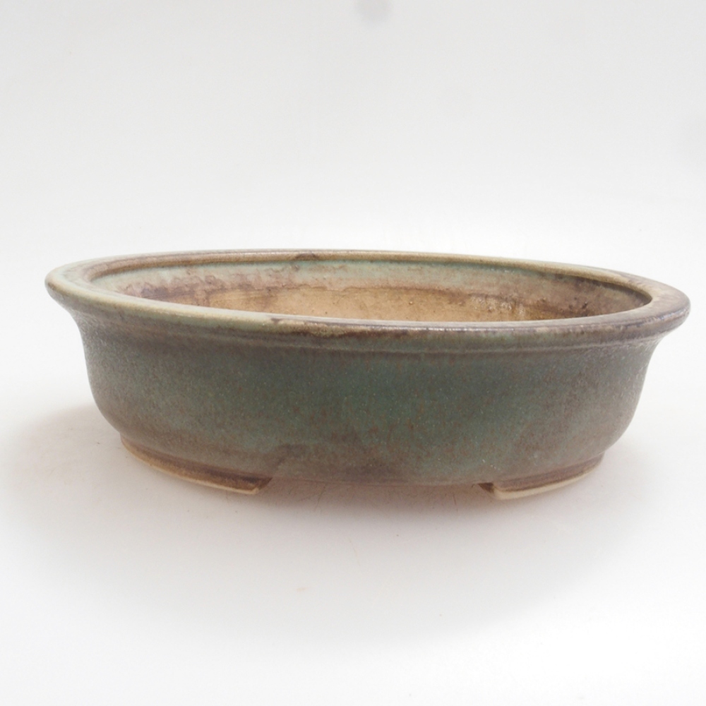 Ceramiczna miska do bonsai 15 x 14 x 4 cm, kolor zielony