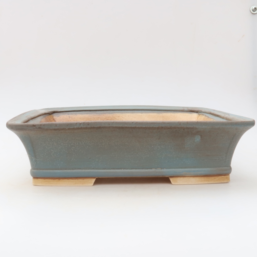 Ceramiczna miska do bonsai 29,5 x 24 x 8 cm, kolor niebieski