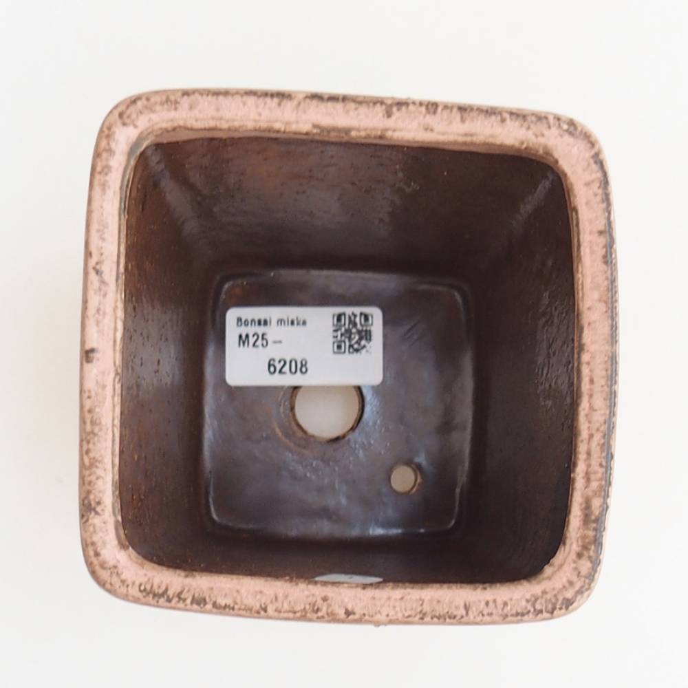 Ceramiczna miska do bonsai 10 x 10 x 12 cm, różowa