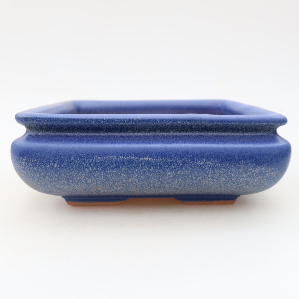 Ceramiczna miska do bonsai 15,5 x 15,5 x 6 cm, kolor niebieski