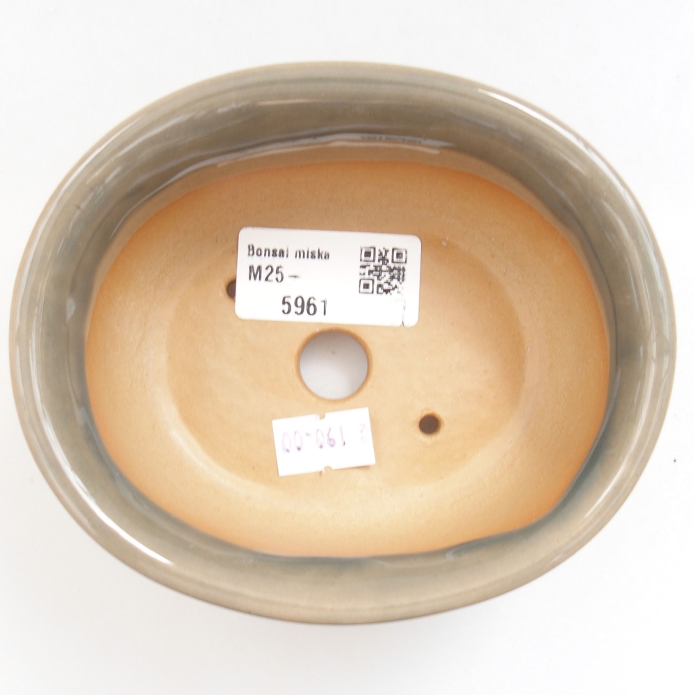 Ceramiczna miska bonsai 12,5 x 10,5 x 5,5 cm, kolor szary
