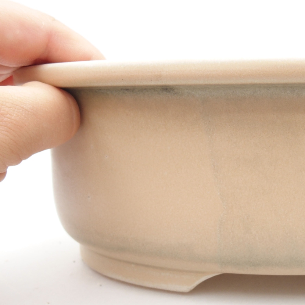 Ceramiczna miska bonsai 23 x 19,5 x 7 cm, kolor beżowy