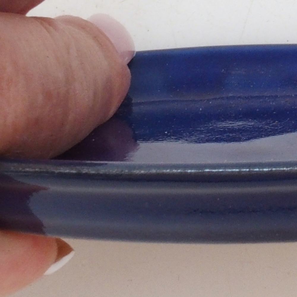 Ceramiczna miska H04 - 10,5 x 8 x 1 cm - niebieska
