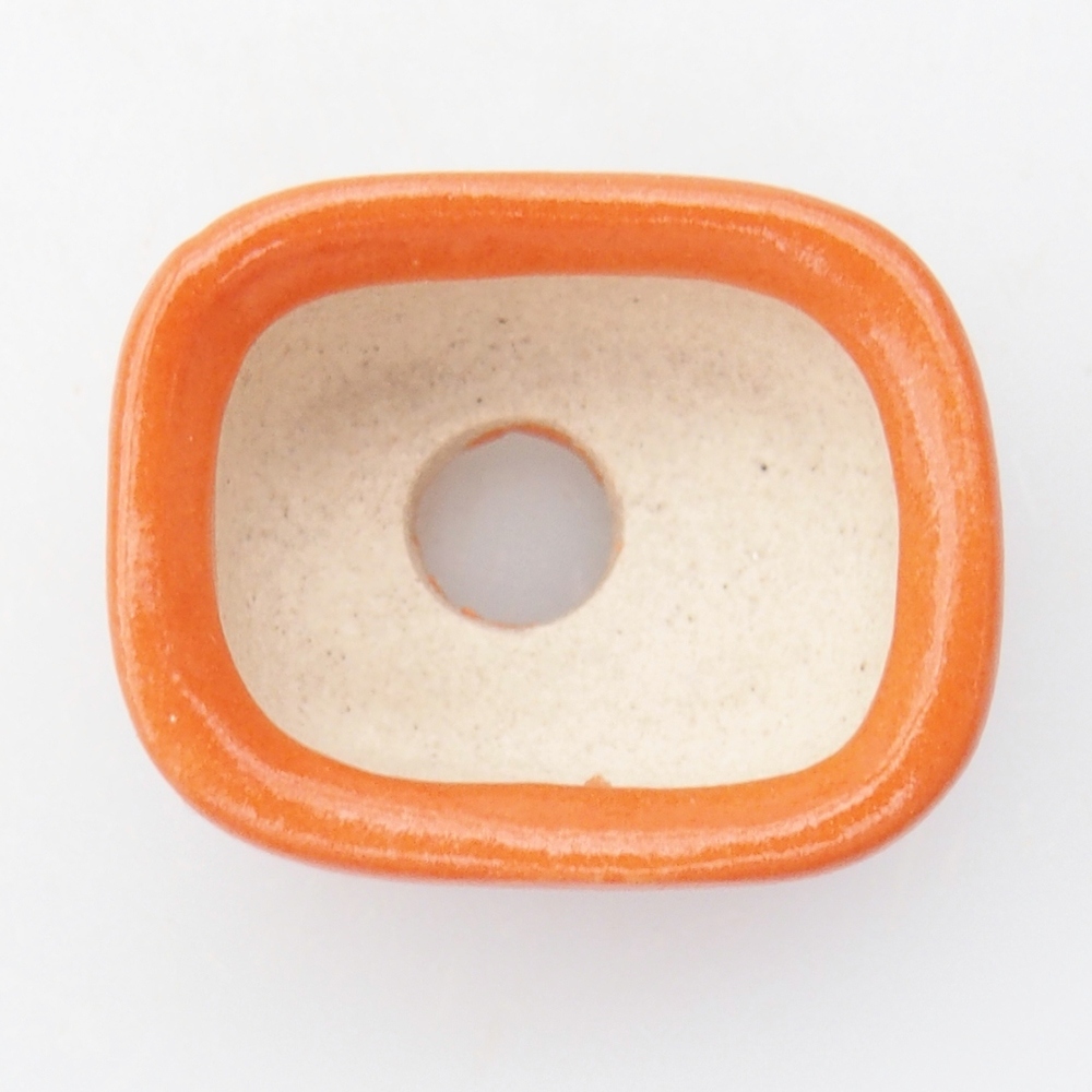 Mini miska do bonsai 2,5 x 2,5 x 1 cm, pomarańczowa