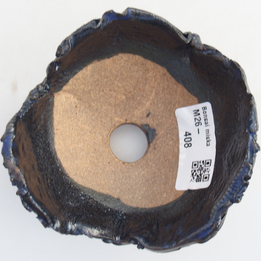 Ceramiczna muszla 9,5 x 9,5 x 6 cm, kolor niebieski