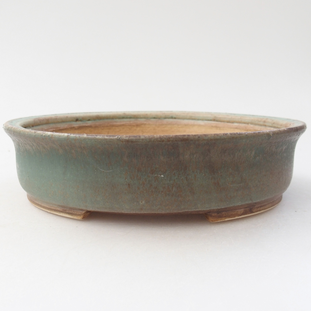 Ceramiczna miska do bonsai 17,5 x 16 x 4,5 cm, zielona