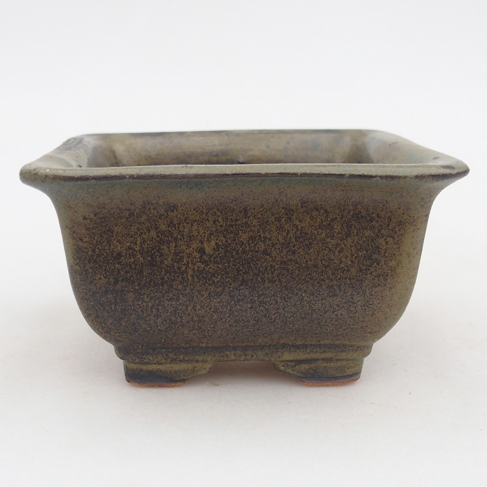 Ceramiczna miska do bonsai 10 x 10 x 6 cm, bordowa