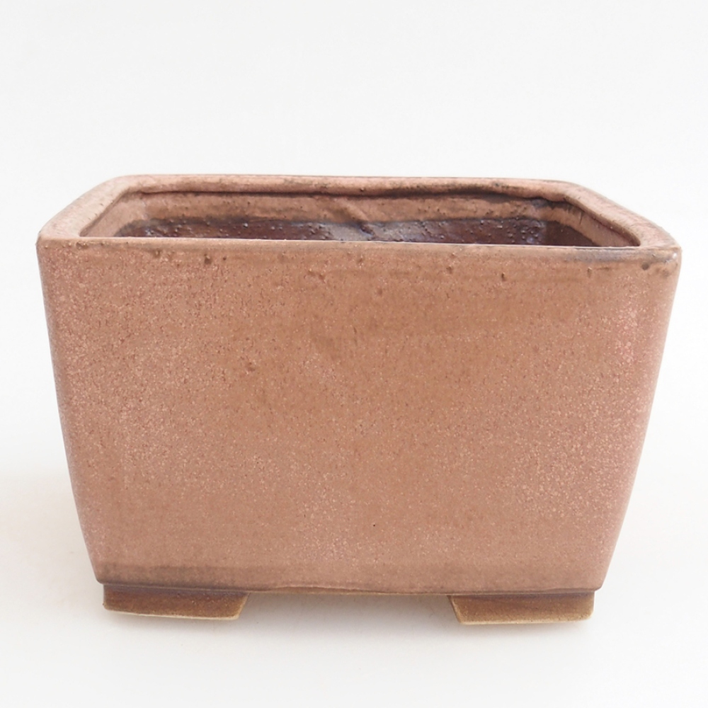 Ceramiczna miska do bonsai 15 x 15 x 9,5 cm, różowa