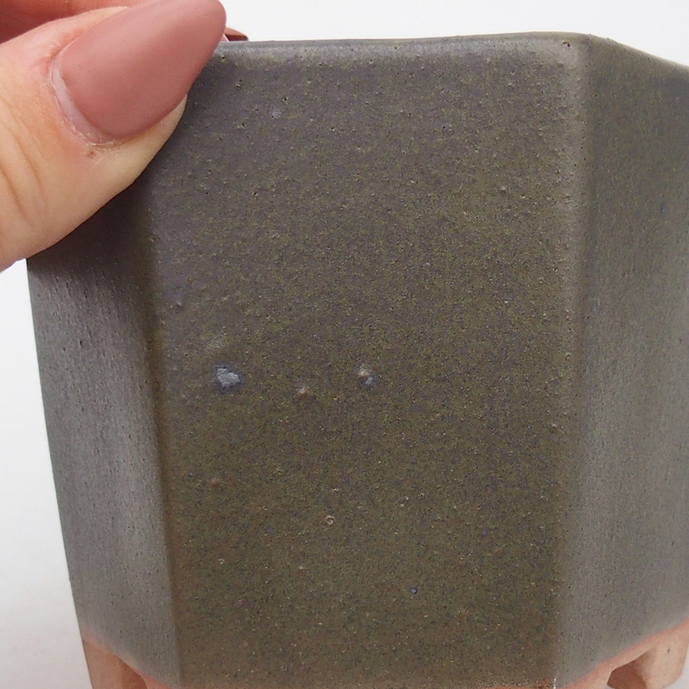 Ceramiczna miska do bonsai 9,5 x 8,5 x 8 cm, zielona