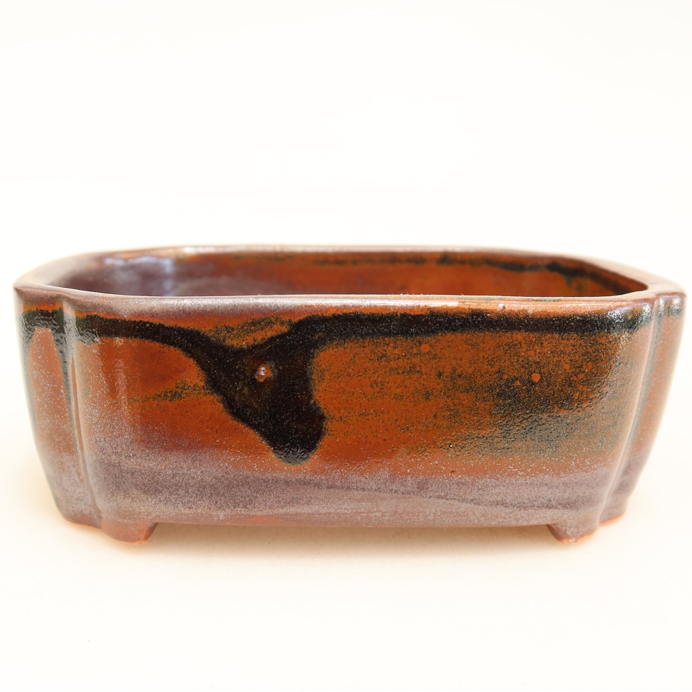 Ceramiczna miska do bonsai 10,5 x 8 x 4 cm, kolor brązowy