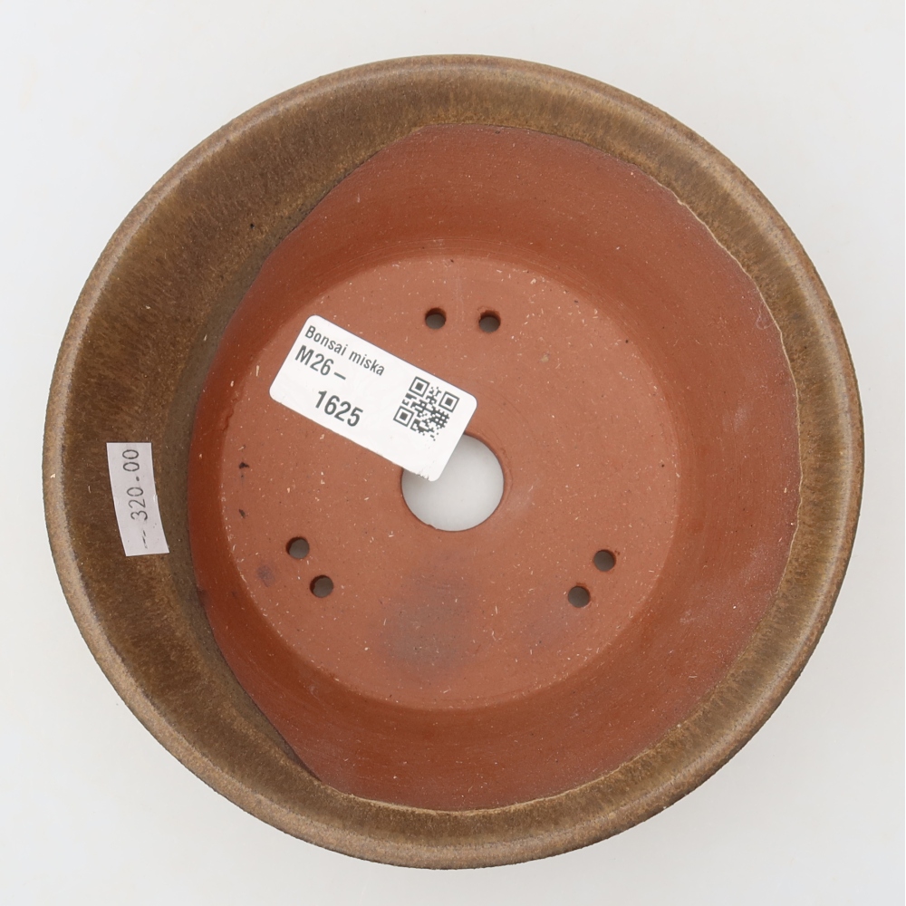 Ceramiczna miska do bonsai 15 x 15 x 5 cm, brązowa