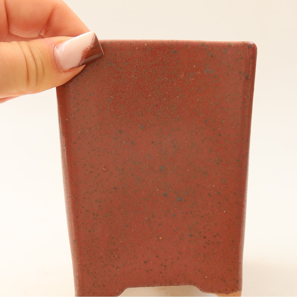 Ceramiczna miska do bonsai 9 x 9 x 11,5 cm, kolor różowy