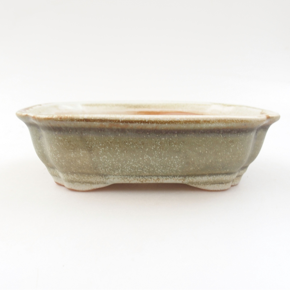 Ceramiczna miska bonsai 16 x 12,5 x 4,5 cm, kolor zielony