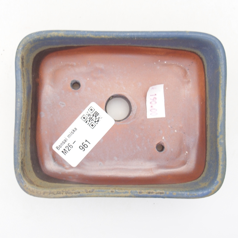 Ceramiczna miska do bonsai 12,5 x 9 x 3,5 cm, kolor niebieski