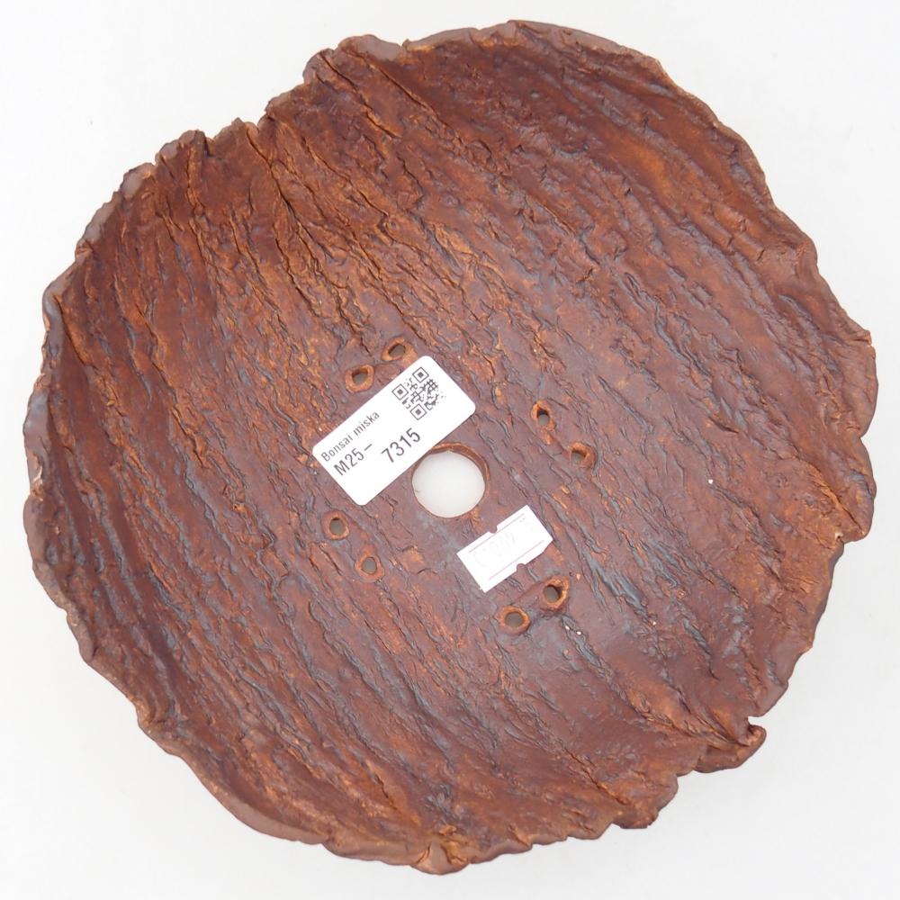 Ceramiczna muszla 18,5 x 18,5 x 8 cm, kolor brązowy