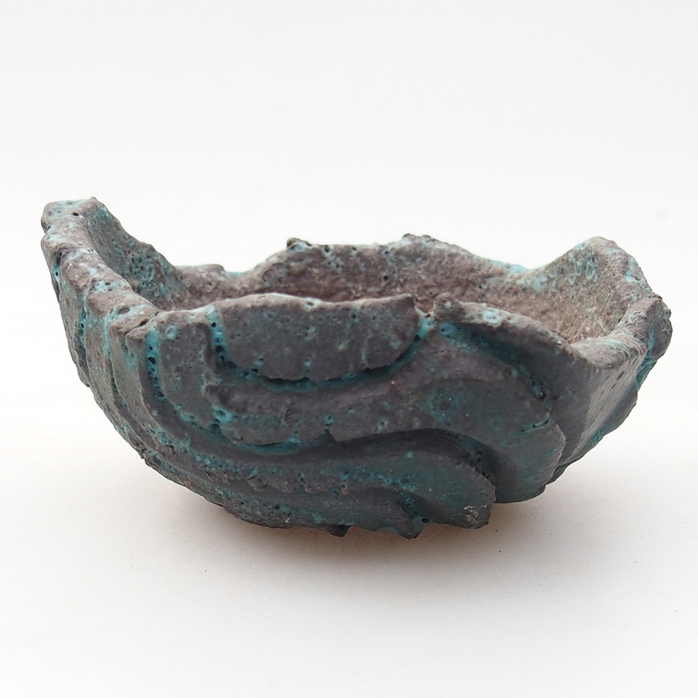 Ceramiczna muszla 9 x 8,5 x 4,5 cm, kolor niebieski